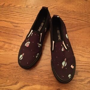 Hot Topic Alien Space Print Slip Ons
